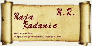 Maja Radanić vizit kartica